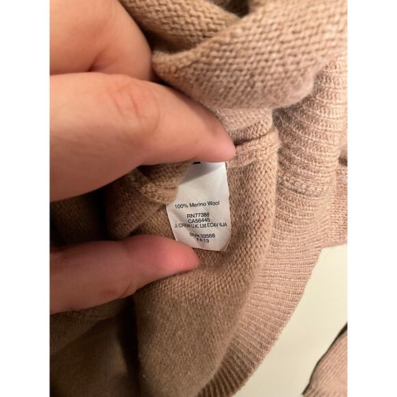 Madewell Button-Up Merino Wool Cardigan Sweater V-Neck Pockets Brown Womens Sz S - Picture 4 of 5